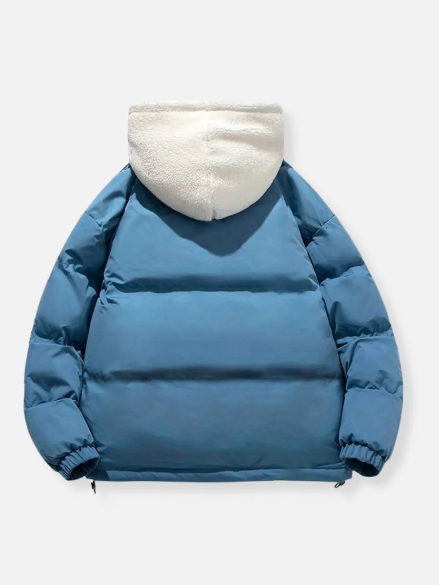Luxury Winter Puffer Hooded Jacket with Plush Inner Lining
