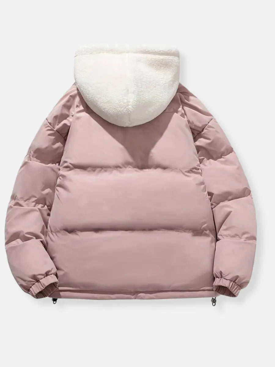 Luxury Winter Puffer Hooded Jacket with Plush Inner Lining
