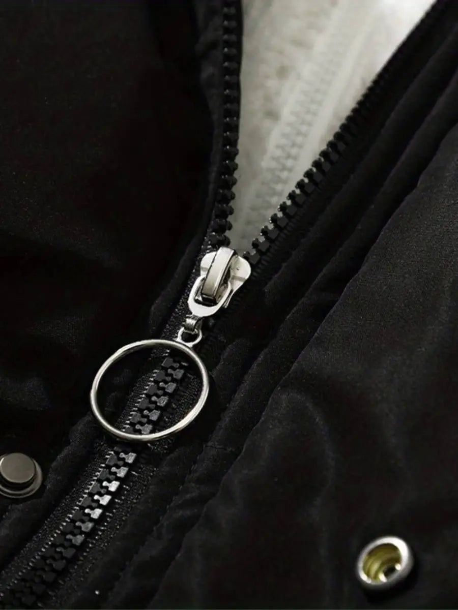 Luxury Winter Puffer Hooded Jacket with Plush Inner Lining