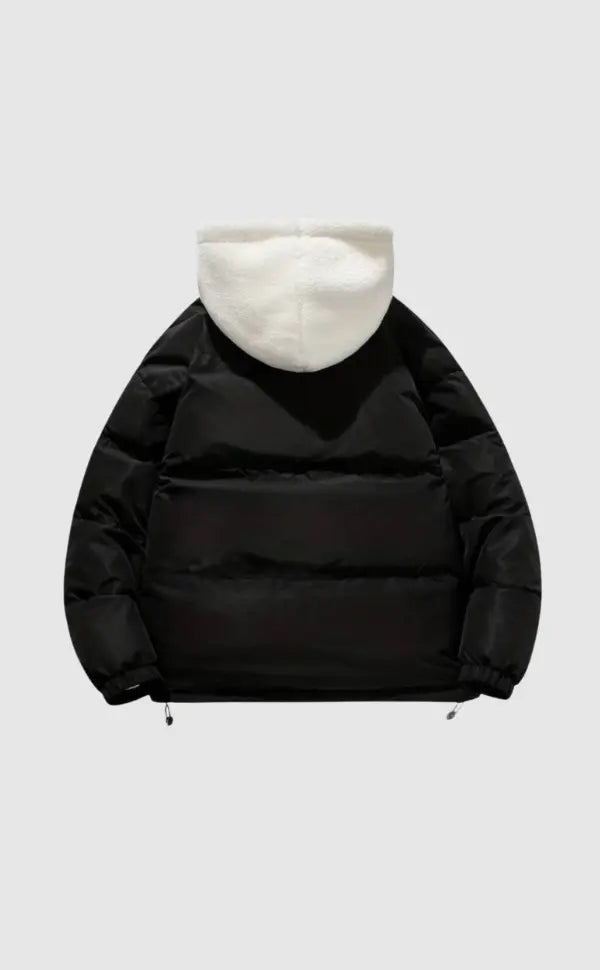 Luxury Winter Puffer Hooded Jacket with Plush Inner Lining